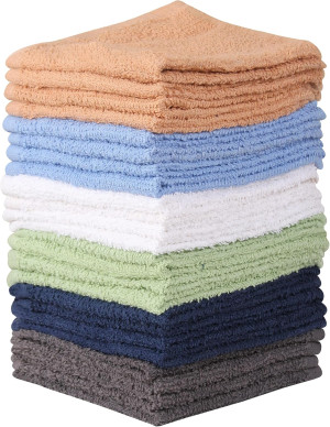 Towel and Linen Mart 100% Cotton - 24 Pack Wash Cl...