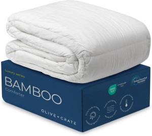 Olive + Crate 100% Cooling Bamboo Comforter from V...