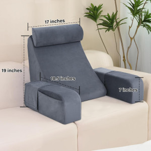 ENITYA Reading Pillow for Sitting in Bed Adult, Ba...