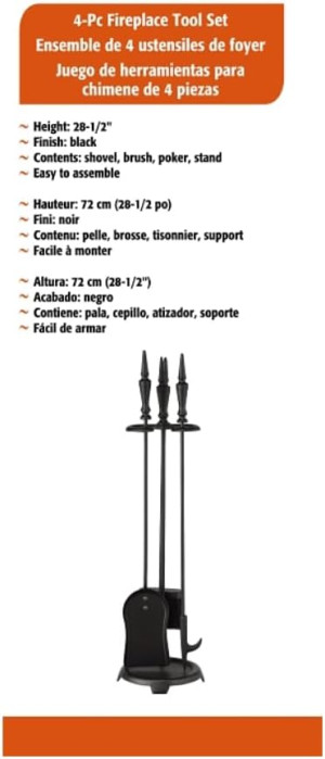 Rocky Mountain Goods Fireplace Tool Set Wrought Ir...
