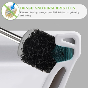 Compact Toilet Brush & Holder, Stainless Steel Han...