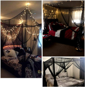 Comtelek Mosquito NET for Bed Canopy, Four Corner...