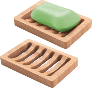 AmazerBath Soap Holder Soap Dish, Bamboo Soap Dish...
