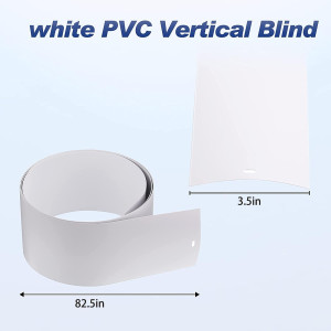 82.5" x 3.5" White PVC Vertical Blind Replacement...