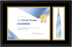 Melannco 18.8x12.1 Inch Black Wood Diploma Frame W...