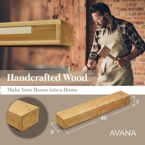 Fireplace Mantel Shelf 48 inches - Natural Mantles...