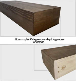 Fireplace Mantel,60 inch Rustic Wood Floating Mant...